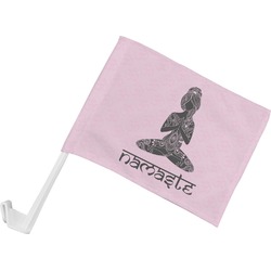 Lotus Pose Car Flag - Small