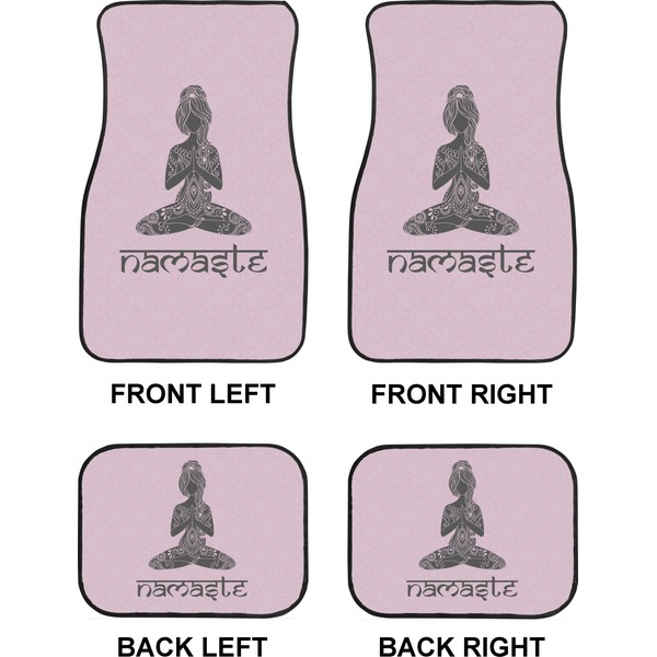 Lotus Pose Car Floor Mats Set (2F + 2B)