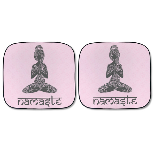 Lotus Pose Car Sun Shades - FRONT