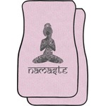 Lotus Pose Car Floor Mats (Front Seat) (Personalized)