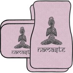 Lotus Pose Car Floor Mats Set - 2 Front & 2 Back (Personalized)
