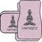 Lotus Pose Car Floor Mats Set - 2 Front & 2 Back (Personalized)