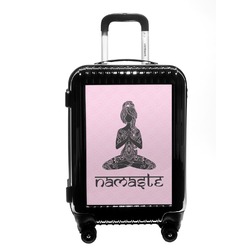 Lotus Pose Carry On Hard Shell Suitcase (Personalized)