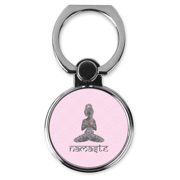 Custom Lotus Pose Cell Phone Ring Stand & Holder (Personalized)