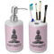 Lotus Pose Ceramic Bathroom Accessories Set