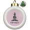 Lotus Pose Ceramic Christmas Ornament - Xmas Tree (Front View)