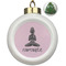 Lotus Pose Ceramic Ball Ornament - Christmas Tree