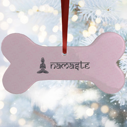 Lotus Pose Ceramic Dog Ornament