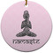 Lotus Pose Round Ceramic Ornament