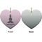 Lotus Pose Ceramic Flat Ornament - Heart Front & Back (APPROVAL)