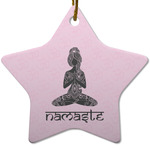 Lotus Pose Star Ceramic Ornament