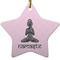 Lotus Pose Star Ceramic Ornament