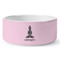 Lotus Pose Ceramic Dog Bowl - Large (Personalized)