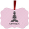 Lotus Pose Christmas Ornament (Front View)