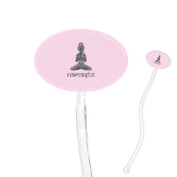 Lotus Pose 7" Oval Plastic Stir Sticks - Clear