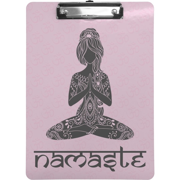 Custom Lotus Pose Clipboard (Letter Size) (Personalized)