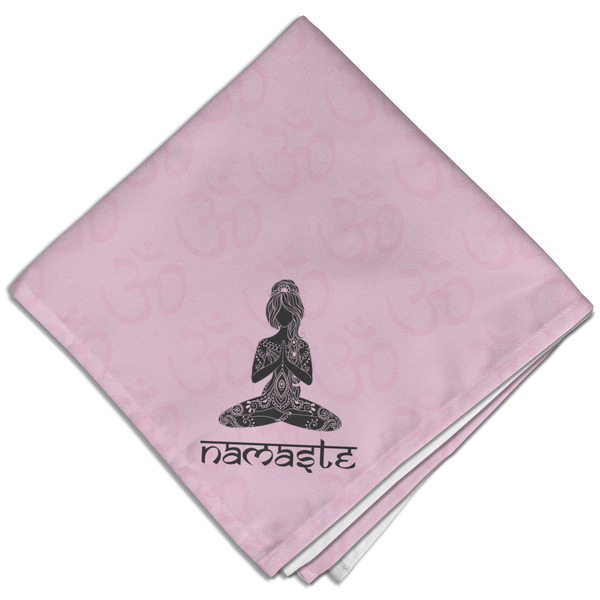 Custom Lotus Pose Cloth Dinner Napkin - Single