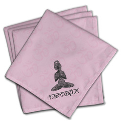 Lotus Pose Cloth Napkins (Set of 4) (Personalized)