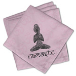 Lotus Pose Cloth Cocktail Napkins - Set of 4