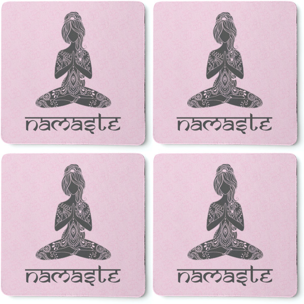 Lotus Pose Coaster Rubber Back - Apvl