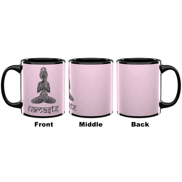 Lotus Pose Coffee Mug - 11 oz - Black APPROVAL