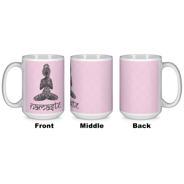 Lotus Pose Coffee Mug - 15 oz - White APPROVAL