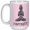 Lotus Pose 15 Oz Coffee Mug - White