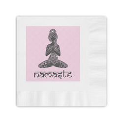 Lotus Pose Coined Cocktail Napkins
