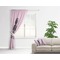 Lotus Pose Curtain With Window and Rod - in Room Matching Pillow