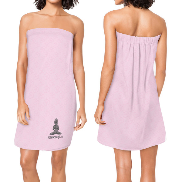 Lotus Pose Custom Bath Wrap - Front & Back View