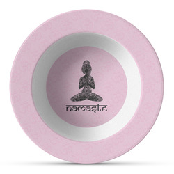 Lotus Pose Plastic Bowl - Microwave Safe - Composite Polymer (Personalized)