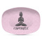 Lotus Pose Plastic Platter - Microwave & Oven Safe Composite Polymer (Personalized)