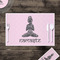 Lotus Pose Disposable Paper Placemat - In Context