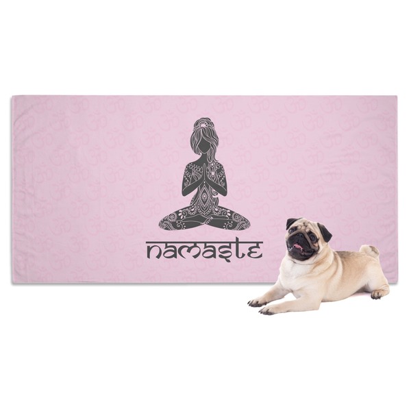 Custom Lotus Pose Dog Towel (Personalized)