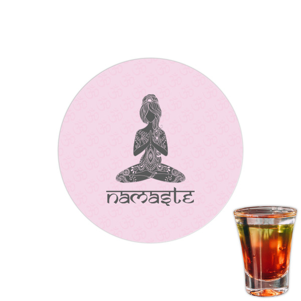 Custom Lotus Pose Printed Drink Topper - 1.5"