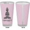Lotus Pose Pint Glass - Full Color - Front & Back Views