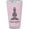 Lotus Pose Pint Glass - Full Color - Front View
