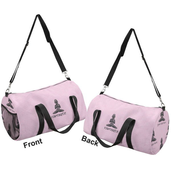 Lotus Pose Duffle bag small front and back sides