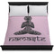 Lotus Pose Duvet Cover - Queen - On Bed - No Prop