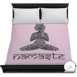 Lotus Pose Duvet Cover - Full / Queen (Personalized)