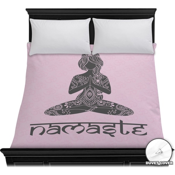 Custom Lotus Pose Duvet Cover - Full / Queen (Personalized)