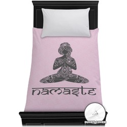 Lotus Pose Duvet Cover - Twin (Personalized)