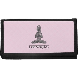 Lotus Pose Canvas Checkbook Cover (Personalized)
