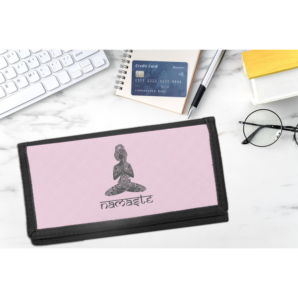 Lotus Pose DyeTrans Checkbook Cover - LIFESTYLE