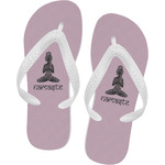 Lotus Pose Flip Flops - Large (Personalized)