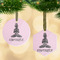 Lotus Pose Frosted Glass Ornament - MAIN PARENT