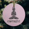 Lotus Pose Frosted Glass Ornament - Round (Lifestyle)