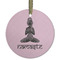 Lotus Pose Frosted Glass Ornament - Round