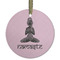 Lotus Pose Flat Glass Ornament - Round