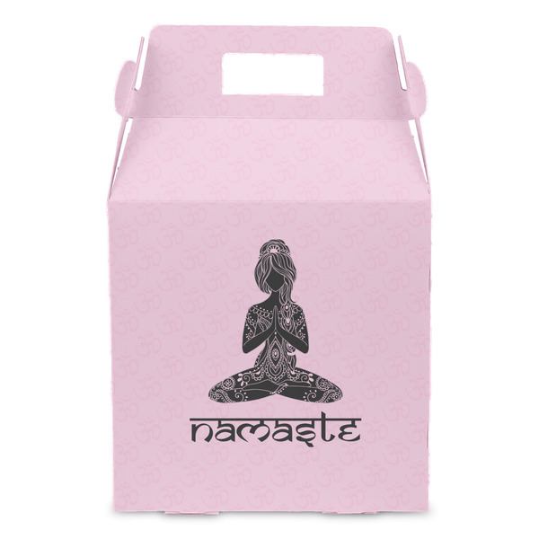 Lotus Pose Gable Favor Box - Front